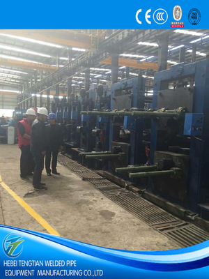 الصلب ذو السبائك المنخفضة الملحومة عالية التردد Erw Tube Mill Line Milling Saw