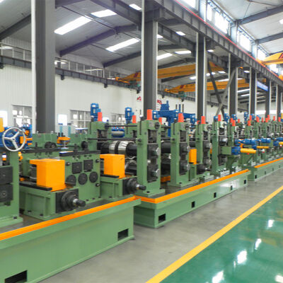 ERW طاحونة أنابيب صناعة آلة مع المحرك و PLC 45kw قوة لخط إنتاج الأنابيب الفولاذ الكربوني 60-140mm طاحونة الأنابيب المستديرة
